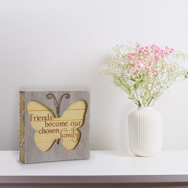 Pavilion Gift Company Friend 4.5" Butterfly Plaque