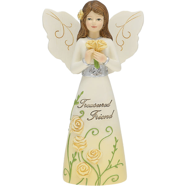 pavilion gift company Friend 5" Angel Holding Roses