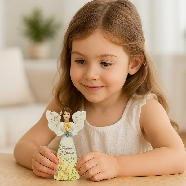 Pavilion Gift Company Friend 5" Angel Holding Roses