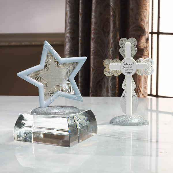 Pavilion Gift Company Friend 7" Self-Standing Cross