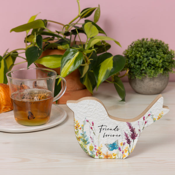 Pavilion Gift Company Friends 4" MDF Bird Plaque