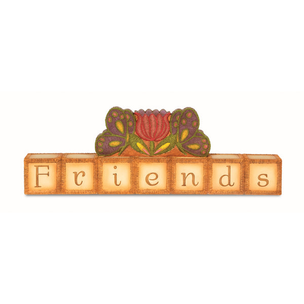 pavilion gift company Friends 8" x 3" Block Plaque