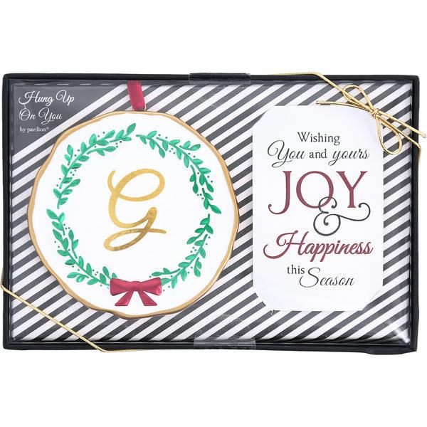 pavilion gift company G 4" Monogram Ornament