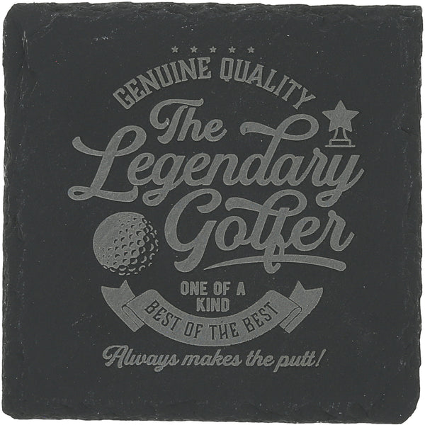 pavilion gift company Golf 4" Slate Coaster