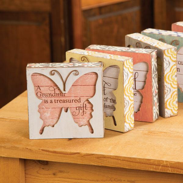 Pavilion Gift Company Grandma 4.5" Butterfly Plaque