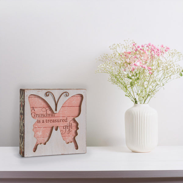 Pavilion Gift Company Grandma 4.5" Butterfly Plaque
