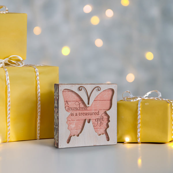 Pavilion Gift Company Grandma 4.5" Butterfly Plaque