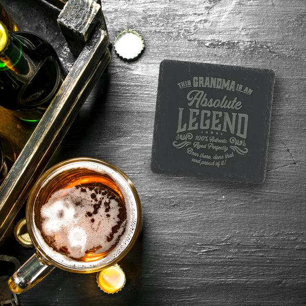 Pavilion Gift Company Grandma 4" Slate Coaster