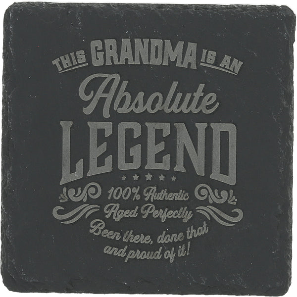 pavilion gift company Grandma 4" Slate Coaster