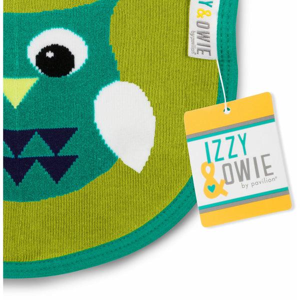 Pavilion Gift Company Green And Aqua Owl Baby Bib