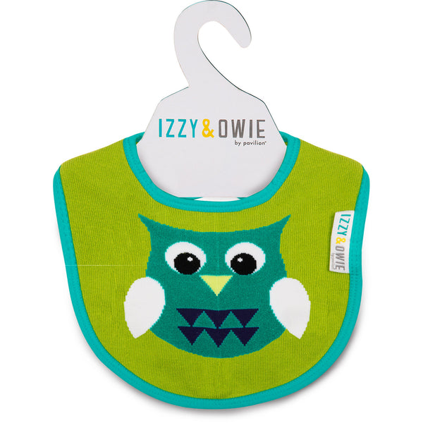 Pavilion Gift Company Green And Aqua Owl Baby Bib
