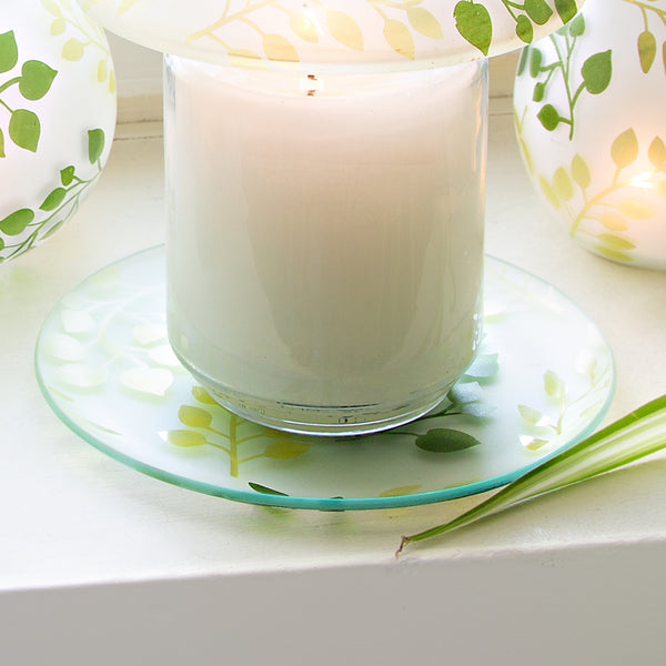 Pavilion Gift Company Green Fern Candle Tray