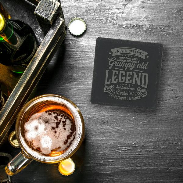 Pavilion Gift Company Grumpy 4" Slate Coaster
