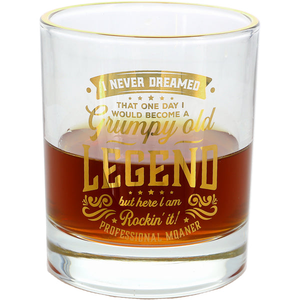 pavilion gift company Grumpy 8 oz Rocks Glass