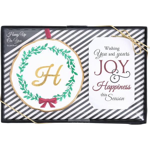 pavilion gift company H 4" Monogram Ornament