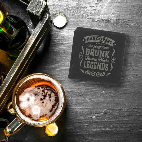 Pavilion Gift Company Hangovers 4" Slate Coaster