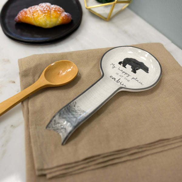 Pavilion Gift Company Happy Place 9" Spoon Rest