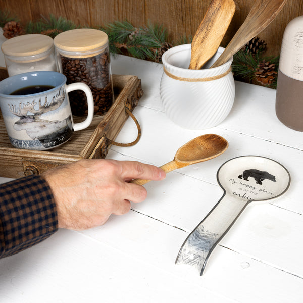 Pavilion Gift Company Happy Place 9" Spoon Rest