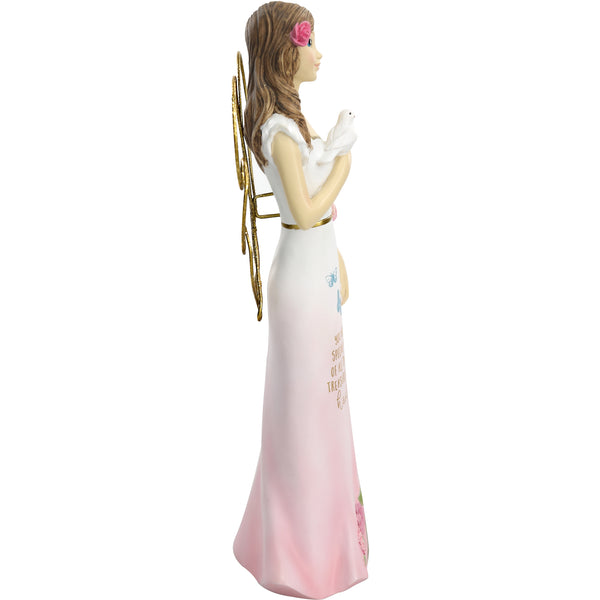 Pavilion Gift Company Heart 7.5" Angel Holding Bird