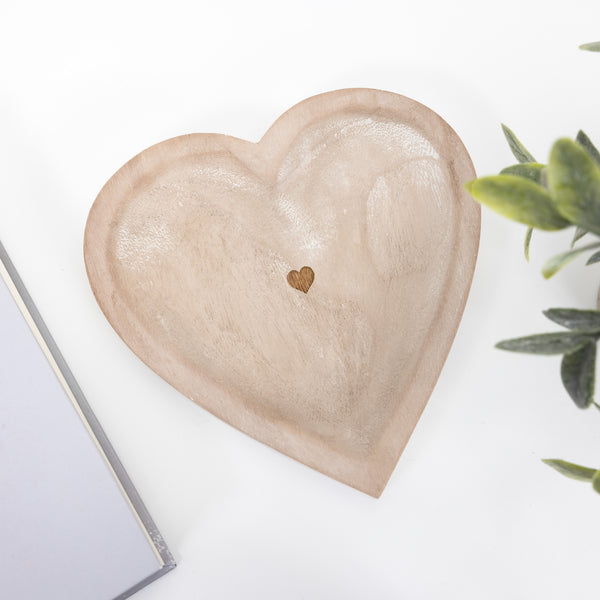 Pavilion Gift Company Heart 7" Wood Dish