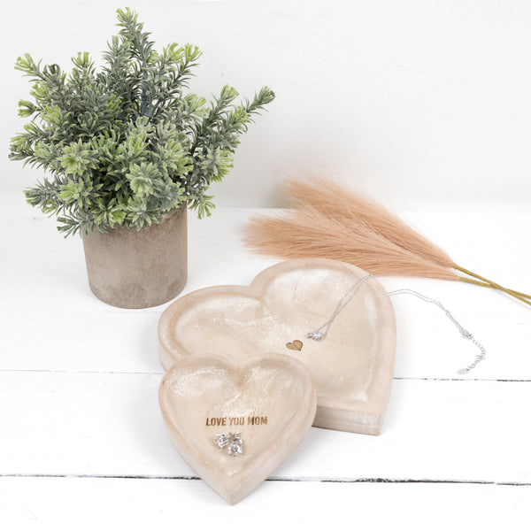 Pavilion Gift Company Heart 7" Wood Dish
