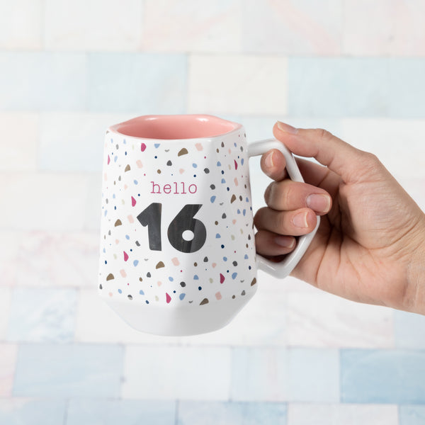 Pavilion Gift Company Hello 16 17 Oz Geometric Cup