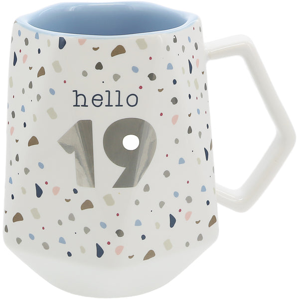 pavilion gift company Hello 19 17 oz Geometric Cup
