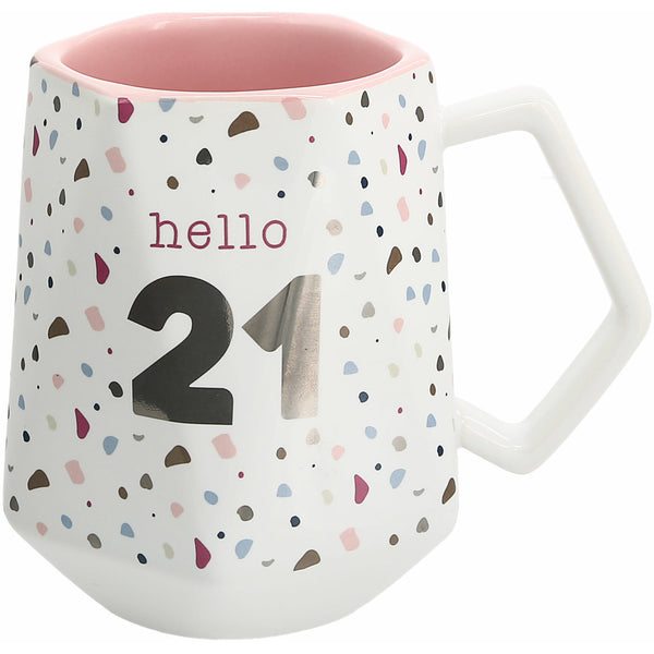 pavilion gift company Hello 21 17 oz Geometric Cup
