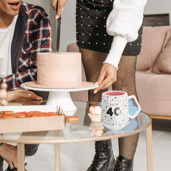 Pavilion Gift Company Hello 40 17 Oz Geometric Cup