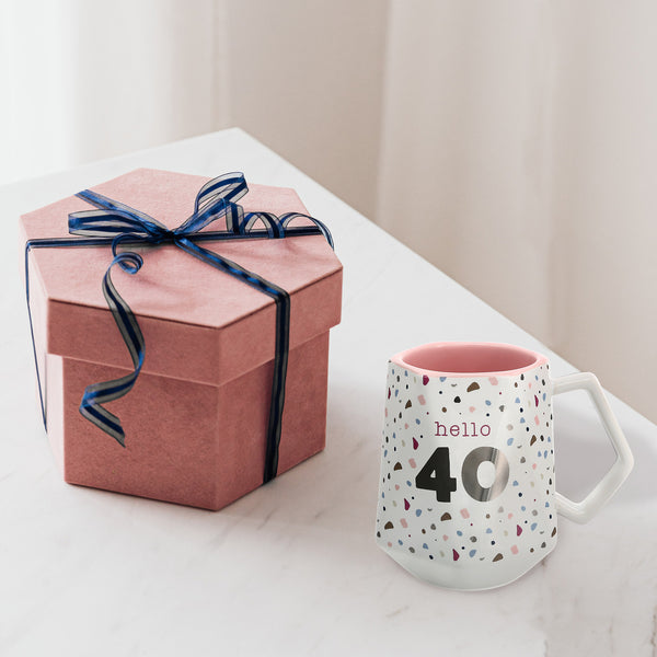Pavilion Gift Company Hello 40 17 Oz Geometric Cup