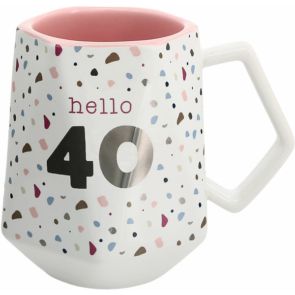 pavilion gift company Hello 40 17 oz Geometric Cup