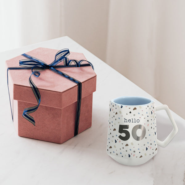 Pavilion Gift Company Hello 50 17 Oz Geometric Cup