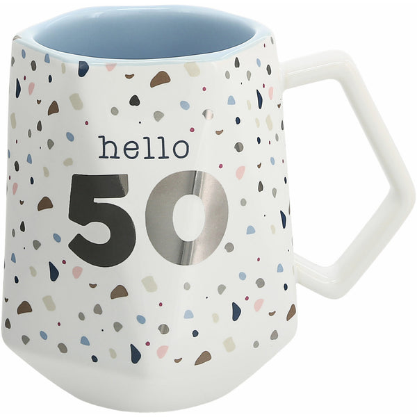 pavilion gift company Hello 50 17 oz Geometric Cup