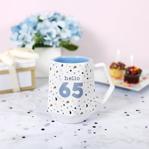Pavilion Gift Company Hello 65 17 Oz Geometric Cup