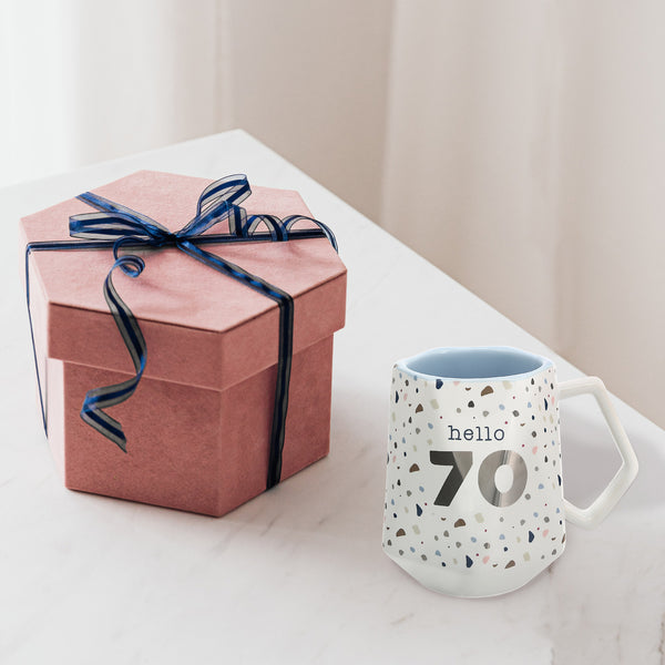 Pavilion Gift Company Hello 70 17 Oz Geometric Cup