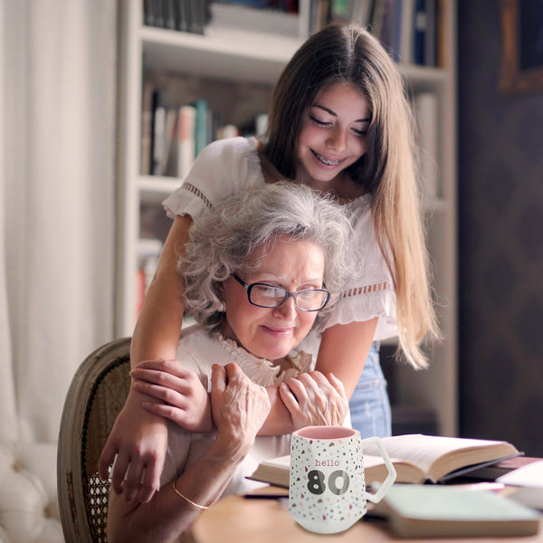 Pavilion Gift Company Hello 80 17 Oz Geometric Cup