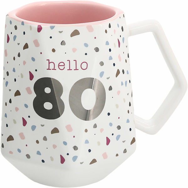 pavilion gift company Hello 80 17 oz Geometric Cup