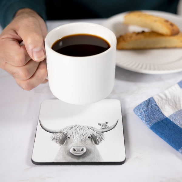 Pavilion Gift Company Highland Cow 4.25" Coaster