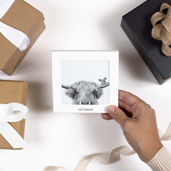 Pavilion Gift Company Highland Cow 4.25" Coaster