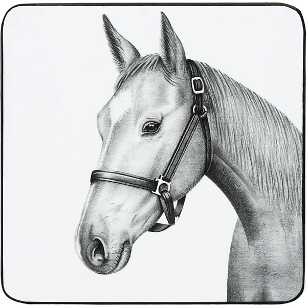 pavilion gift company Horse 4.25" Coaster