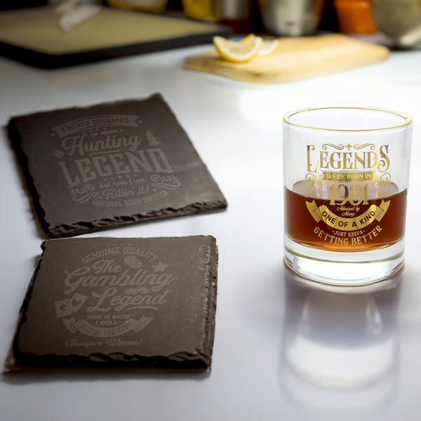 Pavilion Gift Company Hunting 4" Slate Coaster
