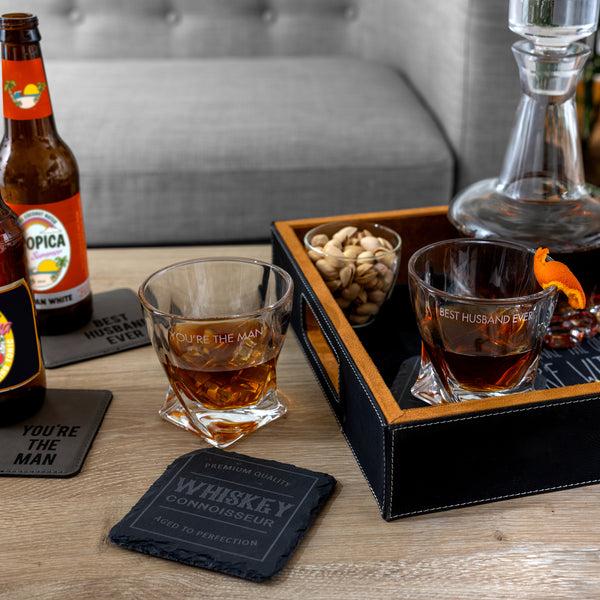 Pavilion Gift Company Husband Rocks Glass Gift Box