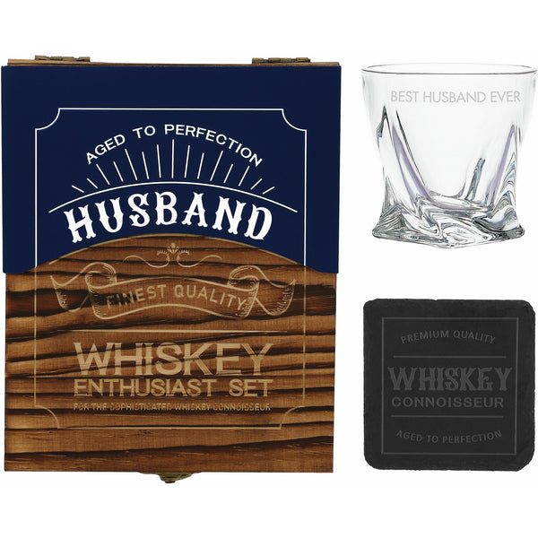 pavilion gift company Husband Rocks Glass Gift Box