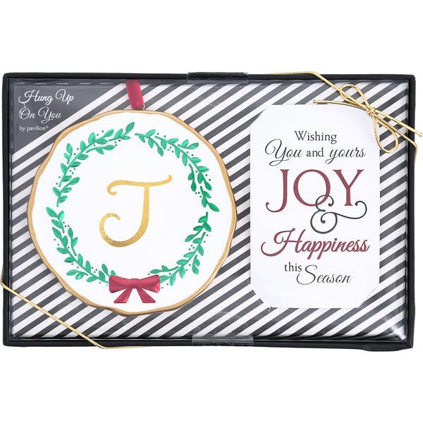 pavilion gift company J 4" Monogram Ornament