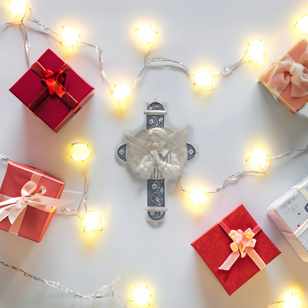 Pavilion Gift Company James 5.5" Boy Angel Cross