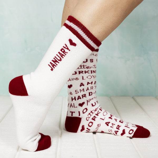 Pavilion Gift Company January M/L Unisex Crew Sock