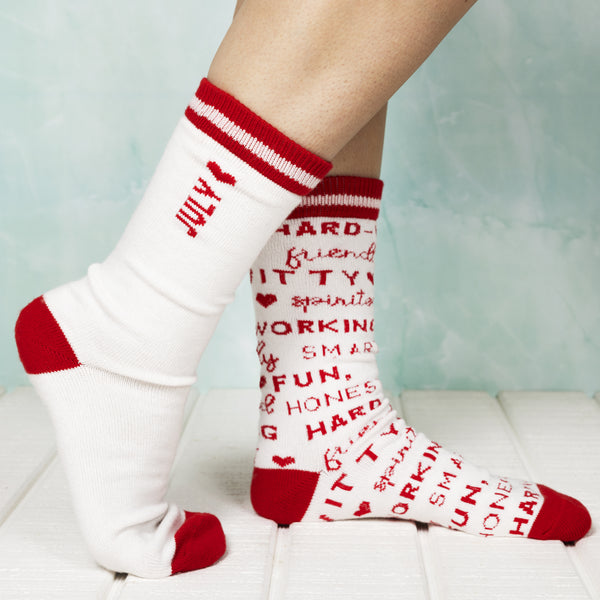 Pavilion Gift Company July M/L Unisex Crew Sock