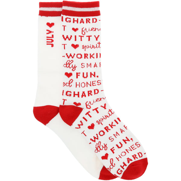 pavilion gift company July M/L Unisex Crew Sock