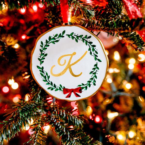 Pavilion Gift Company K 4" Monogram Ornament