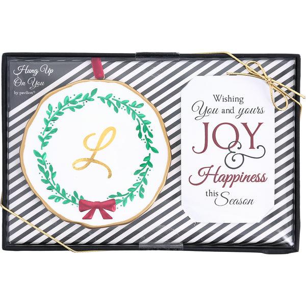 pavilion gift company L 4" Monogram Ornament